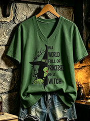 Women's Halloween print short-sleeved T-shirt