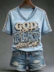 Women's Christian V-neck T-shirts