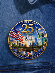 Unisex 9/11 25th Anniversary We Will Never Forget Brooch