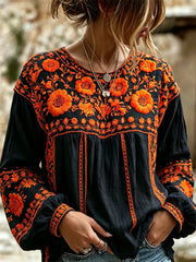 Women's Day of the Dead Marigolds Mexican Floral Print Shirt