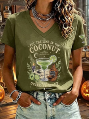 Women's Halloween print short-sleeved T-shirt