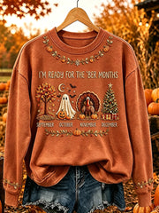 Women's I'm Ready For The 'ber Months Print Cozy Sweatshirt