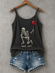 Women's Funny Skeleton Tank Top
