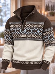Men's Nordic Norway Art Printed Zip-Up Hoodie
