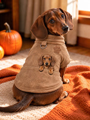Cute Dachshund Print Dog Short-Sleeve Shirt (with D-ring)