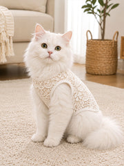 Floral Lace Print Cat Vests