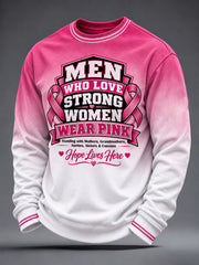 Men's Breast Cancer Awareness Real Men Wear Pink Sweatshirt