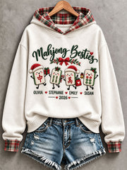 Women's Christmas Mahjong Print Casual Sweatshirt