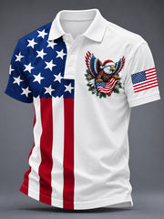 Men's USA Flag Christmas Short Sleeve Shirt