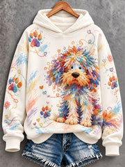Women's Cute dog print Regular Sweatshirt