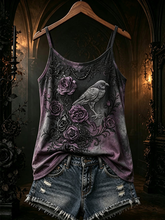 Women's Gothic pattern printed casual vest
