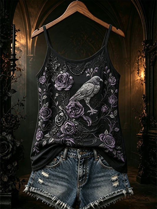 Women's Gothic pattern printed casual vest