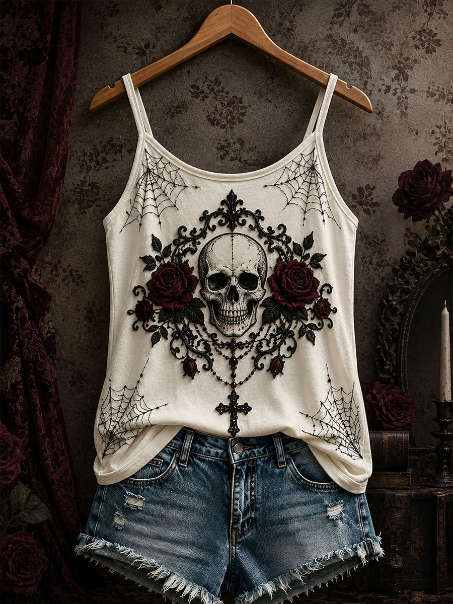 Women's Gothic Skull Tank Top