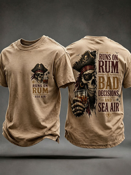 Men's 'Runs On Rum, Bad Decisions, And Sea Air' T-Shirts