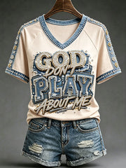 Women's Christian V-neck T-shirts