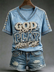 Women's Christian V-neck T-shirts