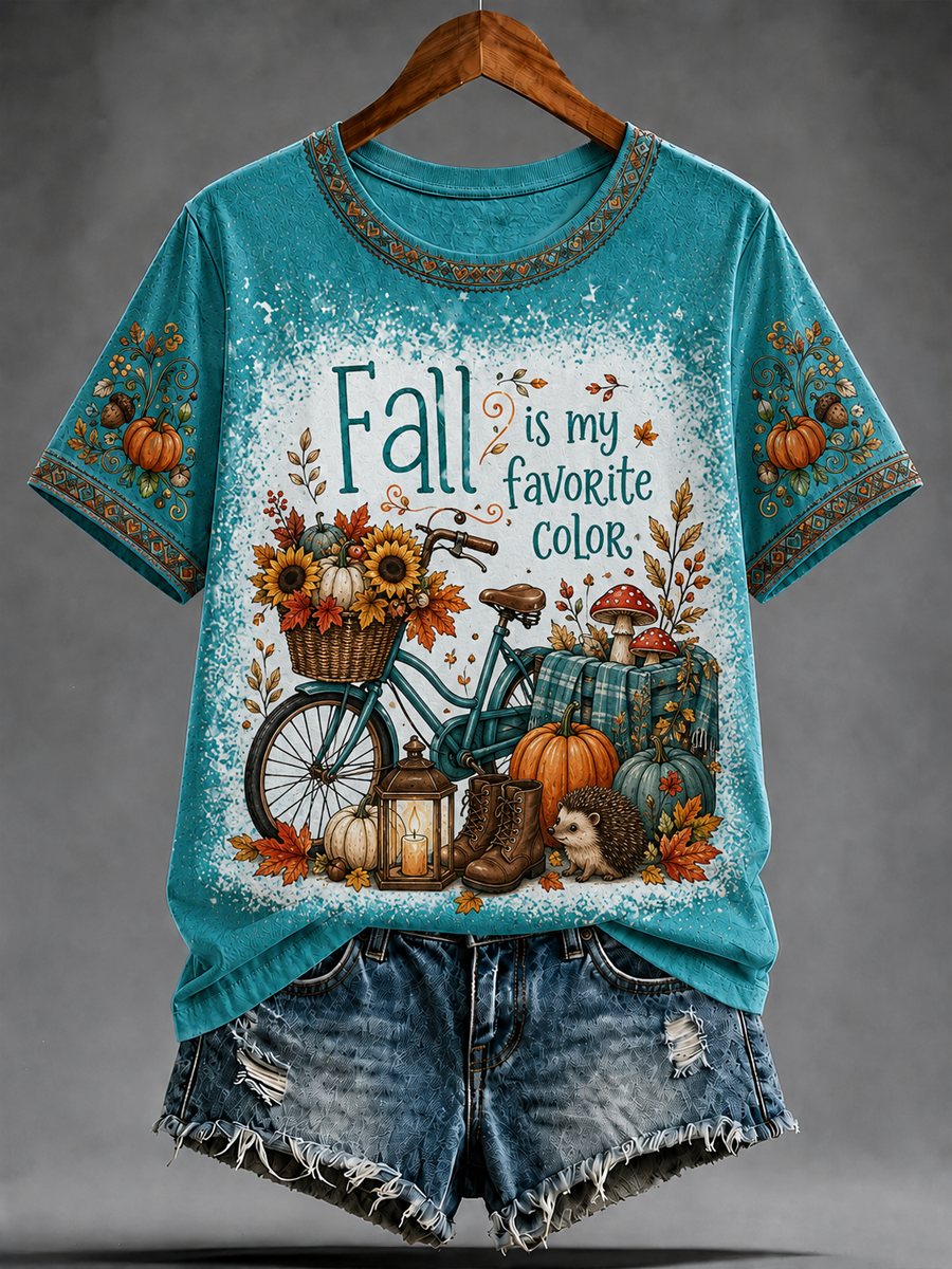 Women's Fall is my favorite color short-sleeved T-shirt