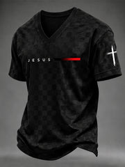Men's JESUS V-neck T-shirt