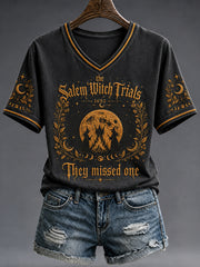 Women's Halloween Salem Witch Trials Short Sleeve  T-shirt