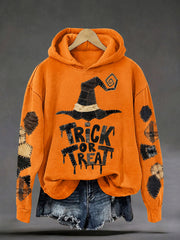 Women's Trick Or Treat Halloween Witch Gothic Art Print Casual Regular Sweatshirt
