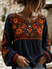 Women's Day of the Dead Marigolds Mexican Floral Print Shirt