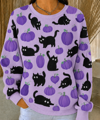 Women's Alzheimer's Awareness Ribbed Round-Neck Sweatshirt