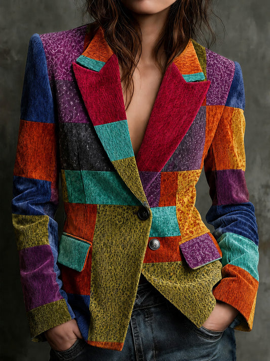 Women's COAT OF MANY COLORS Printed Jacket Suit