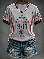 Women's WE WILL  NEVER FORGET 9/11 -2001 25TH 2026 T-shirt