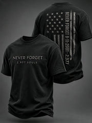 Men's NEVER FORGET 2,977 SOULS 2,977 SOULS 09.11.2001 short sleeves t-shirt