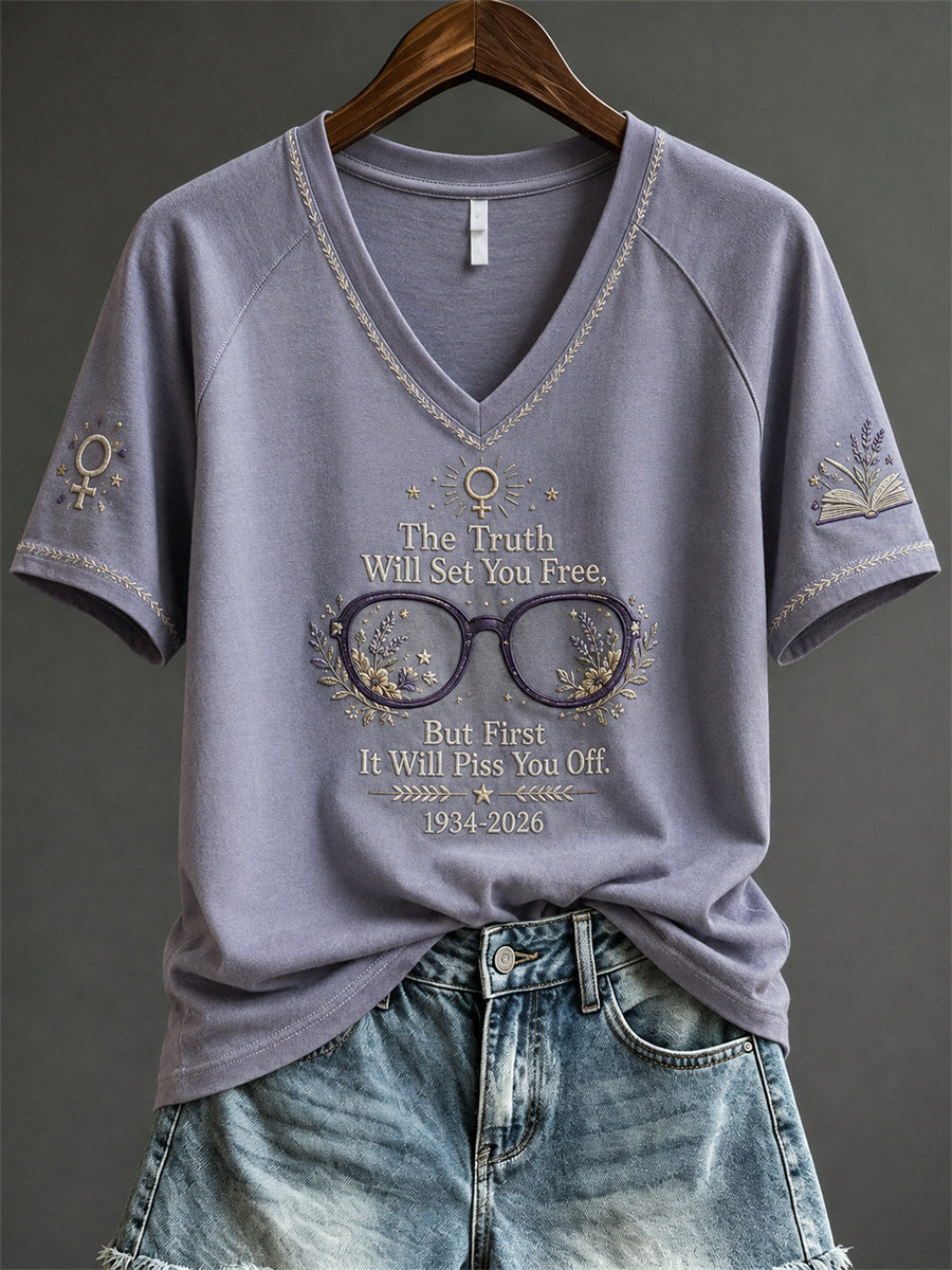 Women's The Truth Will Set You Free Women Power Memorial short-sleeved T-shirt