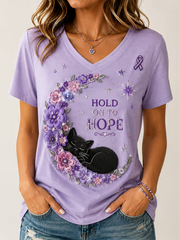 Women's Alzheimer's disease Print short-sleeved T-shirt