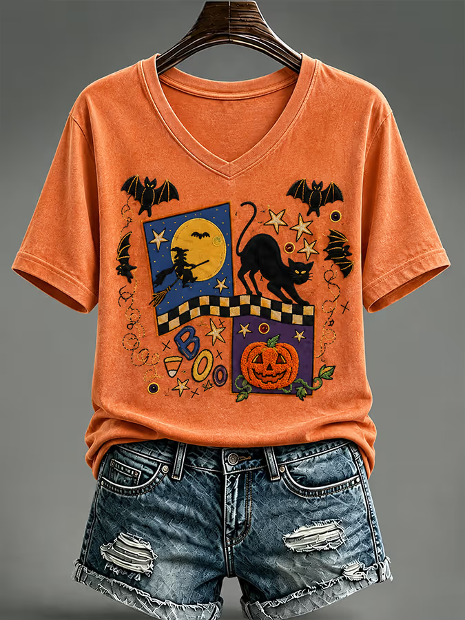 Women's Halloween Short-sleeved T-shirt