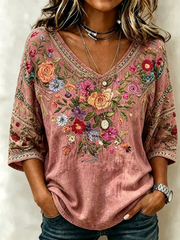 Women's Alzheimer's disease Print V-Neck T-Shirt
