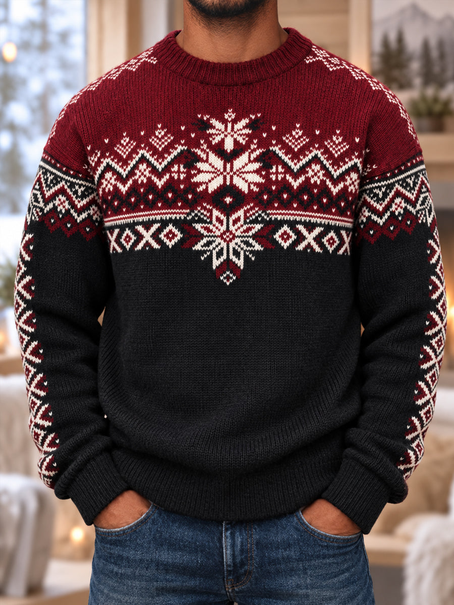 Men's Nordic Norway Art Printed Sweater