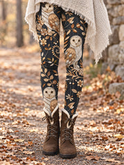 Women's Fall/Winter Floral Art Prtinted Leggings