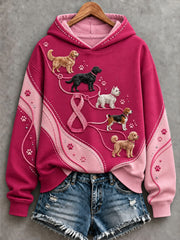 Women's Breast Cancer Printed Hoodie