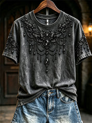 Women's Gothic-Style Jeweled Print T-Shirts