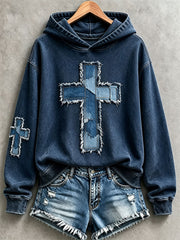 Women's Christian Art Cross Hoodie