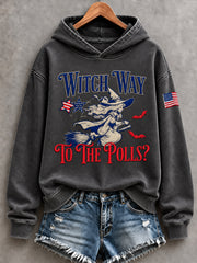 Women's VOTE Print Casual Hoodie