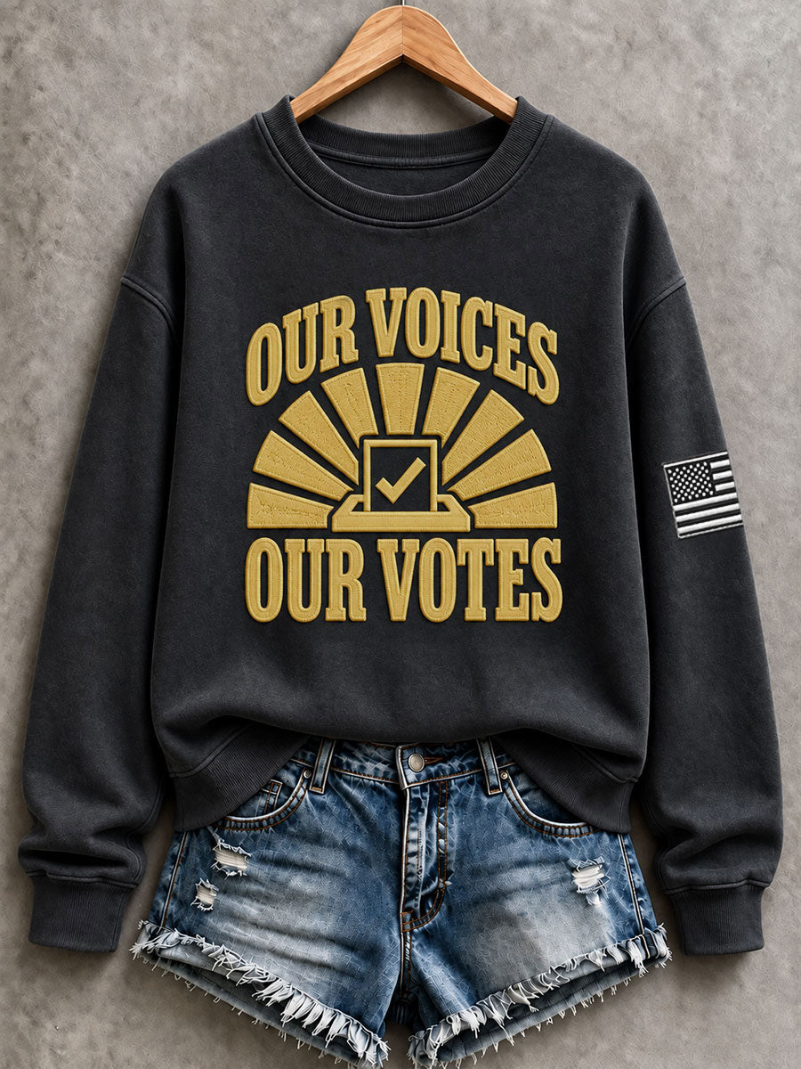 Women's Vote Print Casual Regular Sweatshirt