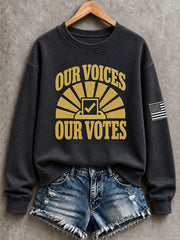 Women's Vote Print Casual Regular Sweatshirt