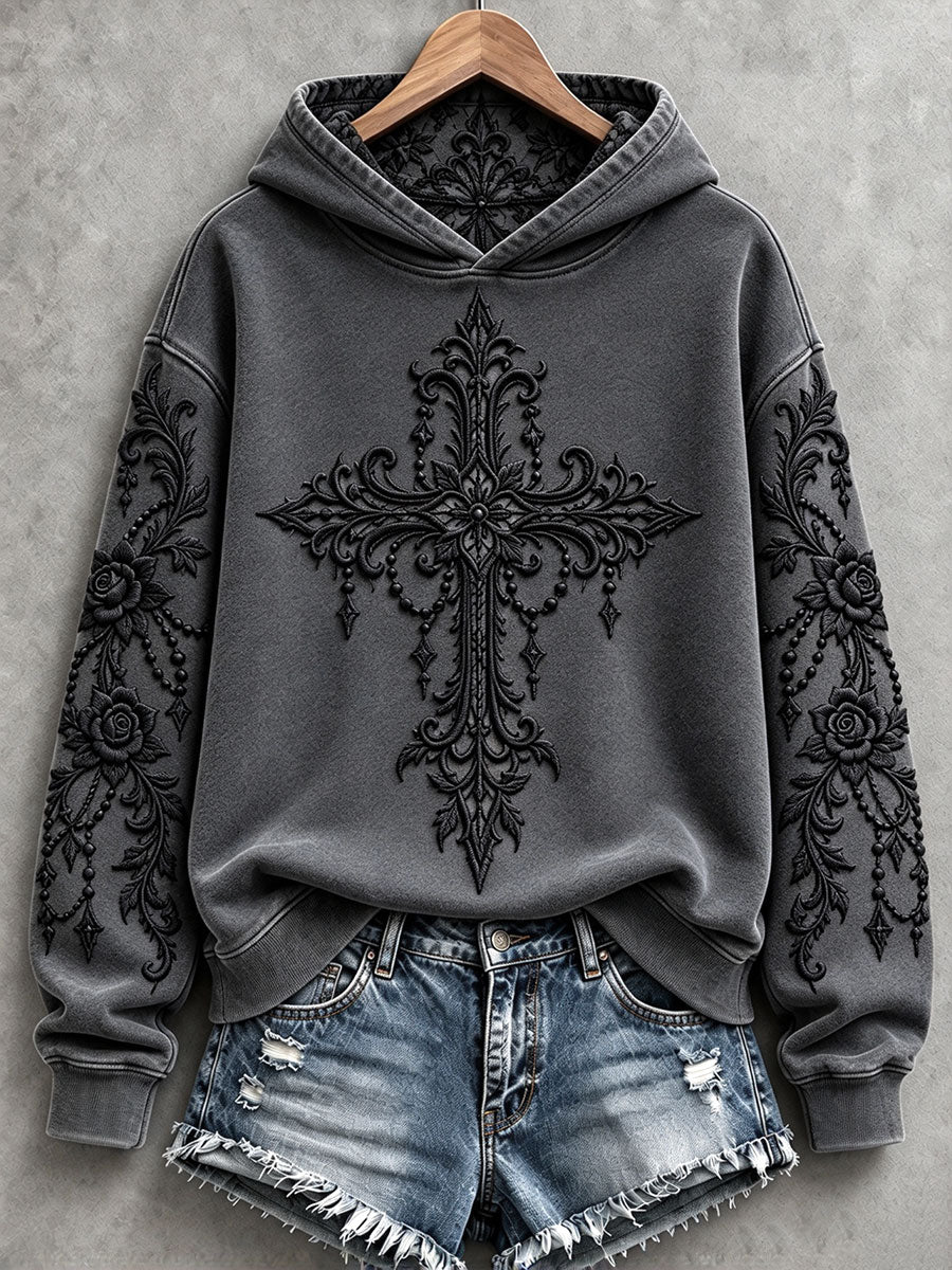 Women's Gothic Cross Christian Hoodies