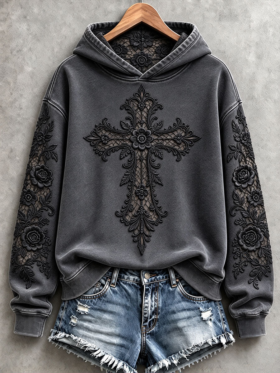 Women's Gothic Cross Hoodies