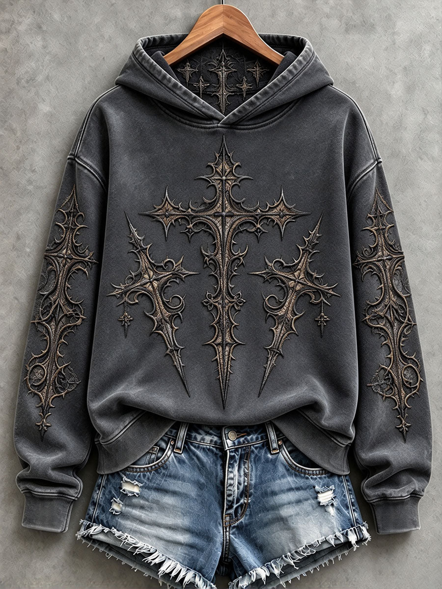 Women's Gothic Cross Christian Hoodies