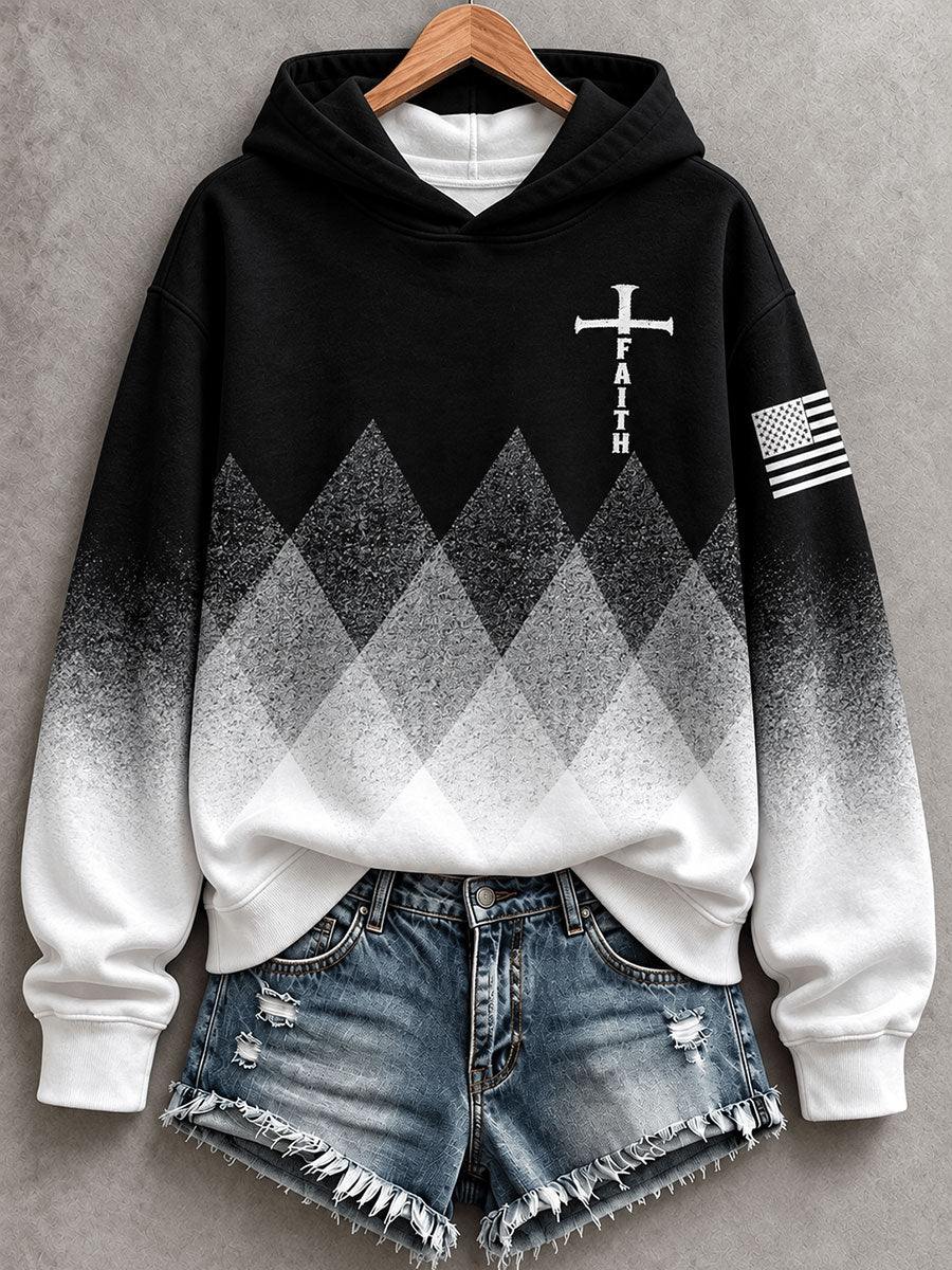 Women's Christian Art Cross Hoodie