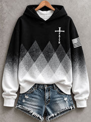 Women's Christian Art Cross Hoodie