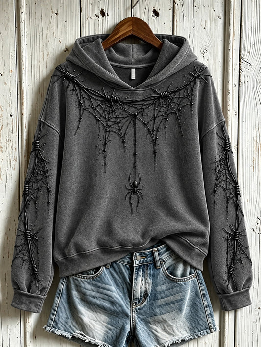 Women's Gothic-style pattern casual hoodie