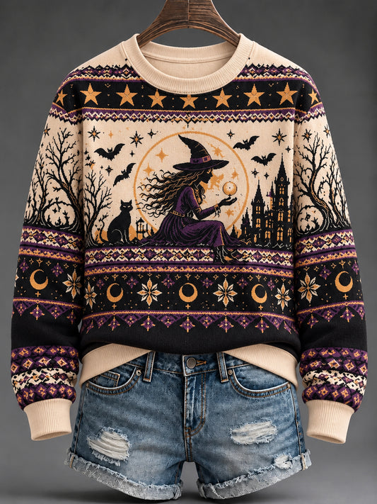 Women's Halloween Print Sweatshirt