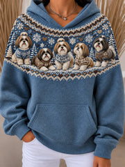 Women's Shih Tzus Pattern Causal Hoodie