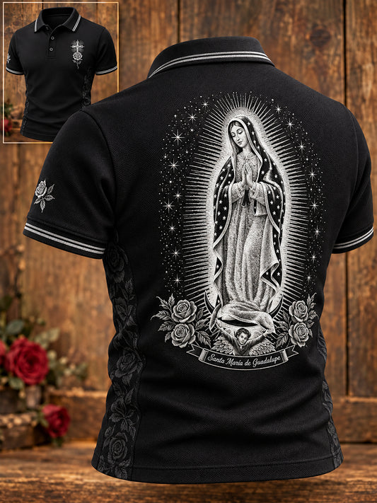 Men's Our Lady of Guadalupe Day Faith Lover Art Printed Casual Tops